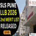 SLS Pune LLB Second Merit List 2026 Out @symlaw.ac.in; Admissions Open Till February 12